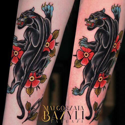 Black puma tattoo hotsell